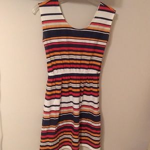 Pink rose stripe dress